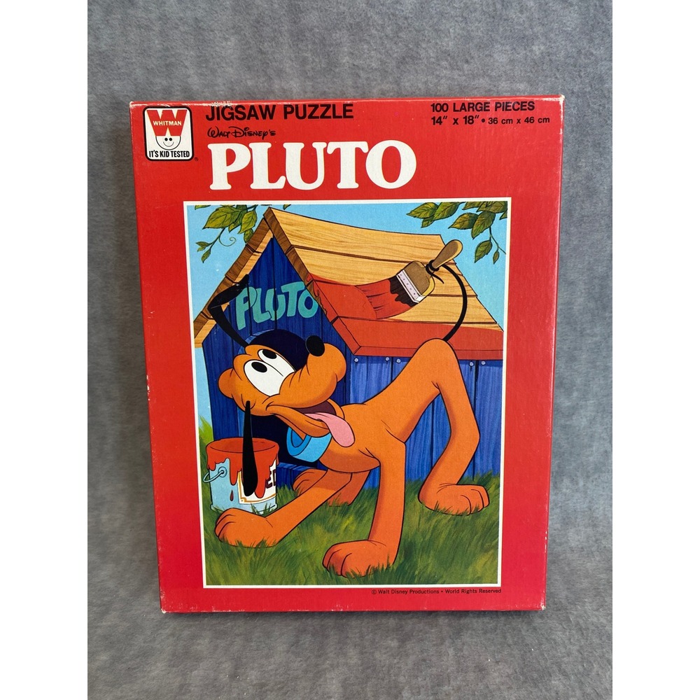 Vintage Whitman Walt Disneys Pluto‎ 4649 Jigsaw Puzzle 100 Large Pieces Complete